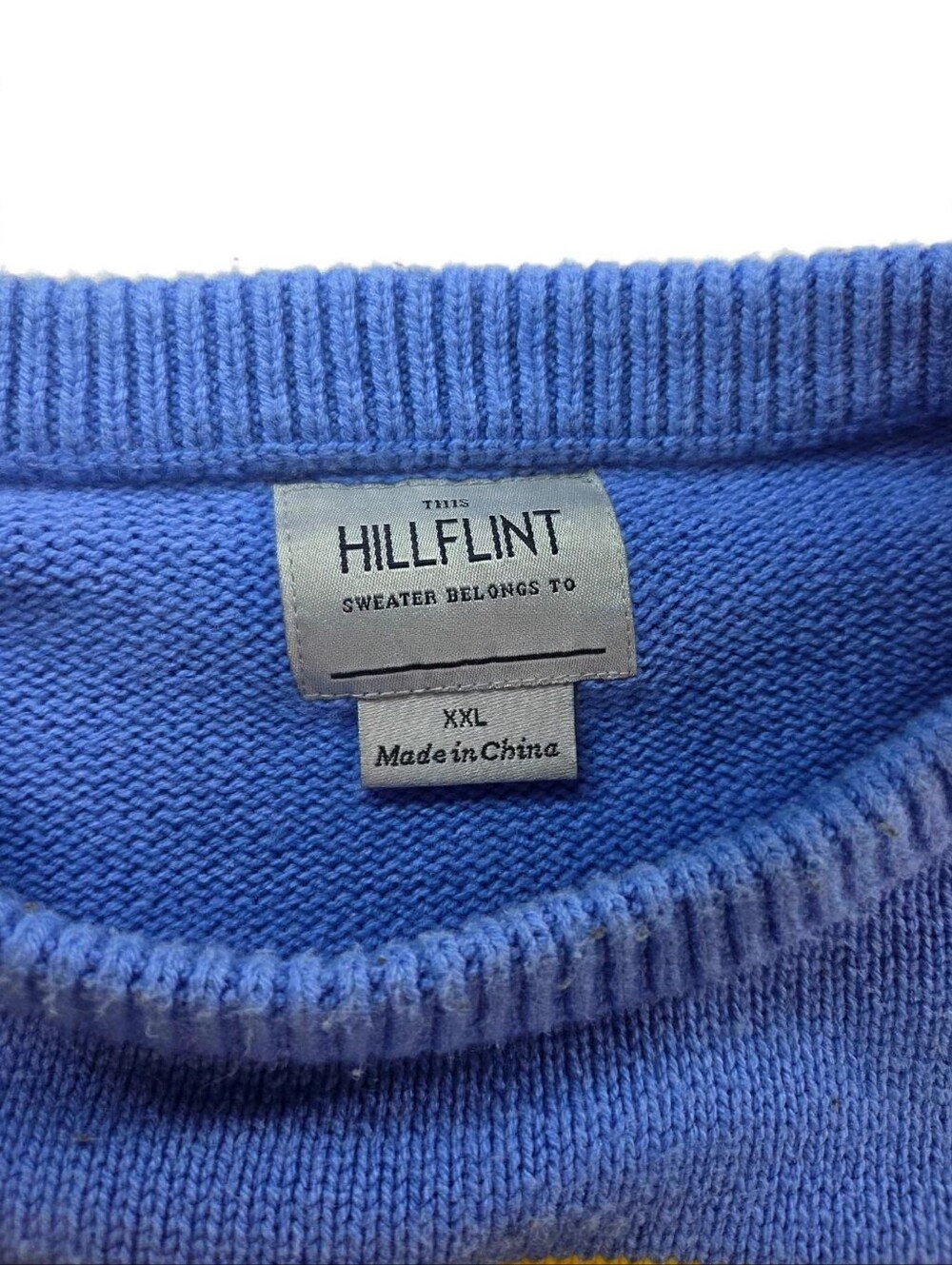 Hillflint UCLA Sweater Mens XXL Blue Yellow Varsity Stripe Varsity Knit - Picture 3 of 6
